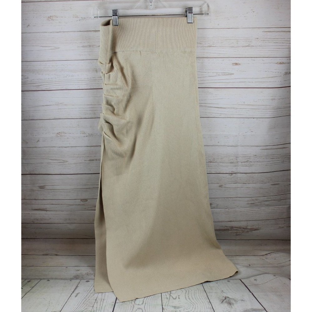 𝅺Missguided Small Ribbed Side Ruched Skirt S